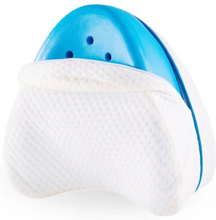 SQUEEZE ME! knie- en beenkussen Kniekussen voor in bed traagschuim -O ptimaal ligcomfort Kniekussen voor zijslapers Kniekussen orthopedisch Zijslaapkussen Bed pillow SleepTight Kniekussen Orthopedisch Wasbare hoes Wit 25 CM