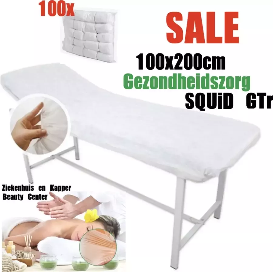SQUiD Group Trading Matrasbeschermhoezen Matras Protector Hoes Wegwerp Elastische Brancard Cover Gezondheidszorg voor Ziekenhuis Beauty Center Kapper en Salon Spa Tattoo Steriele – Matras 100x220cm 10 Pcs Roll