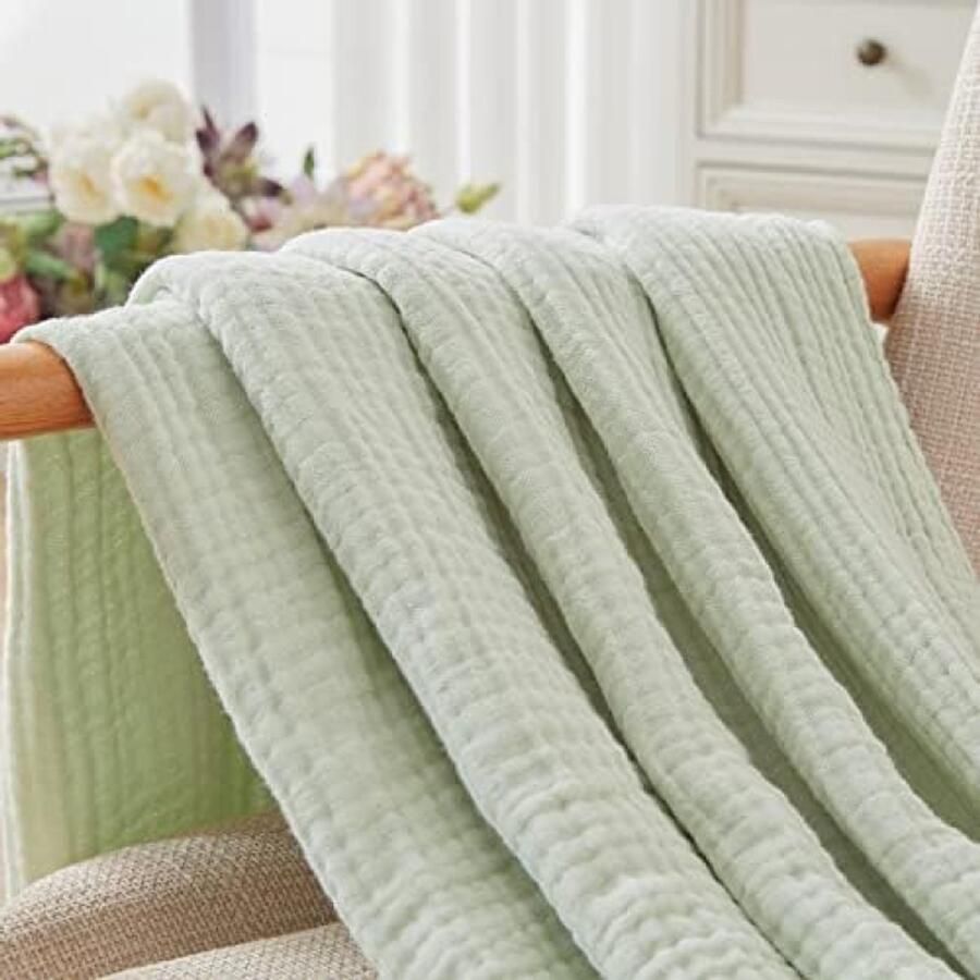 ST TRADING 100% Katoenen Mousseline Deken voor Volwassenen 228 x 228 cm Roze Ademend Lichtgewicht All-Season Perfect voor Bank of Bed