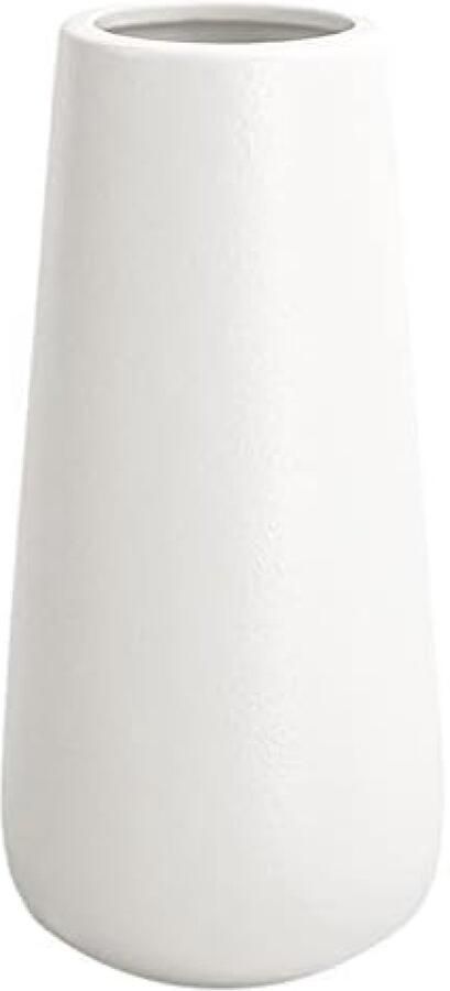 ST TRADING 28 CM Matte Witte Keramische Vaas voor Home Decor Tafel Centerpiece Decoratieve Bloemenvaas voor Pampas Gras Minimalistisch Design