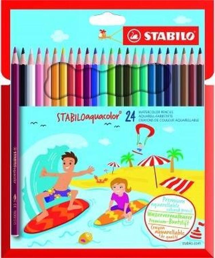 STABILO Aquacolor kleurpotlood 24 stuk(s) Multi