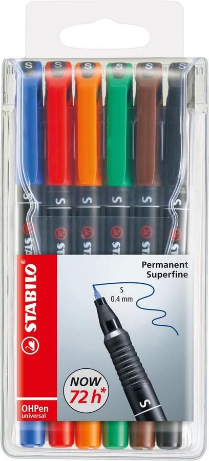 STABILO OHPen universal permanent 6 Pack permanente marker
