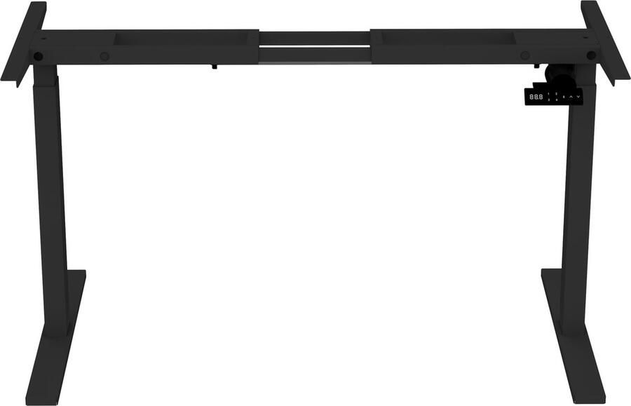 Stabureaus Zit Sta Bureau Elektrisch Frame Bureau Onderstel Hoogte 75-125 cm Breedte 120-160 cm Bureau Elektrisch Verstelbaar Zwart met geheugenfunctie