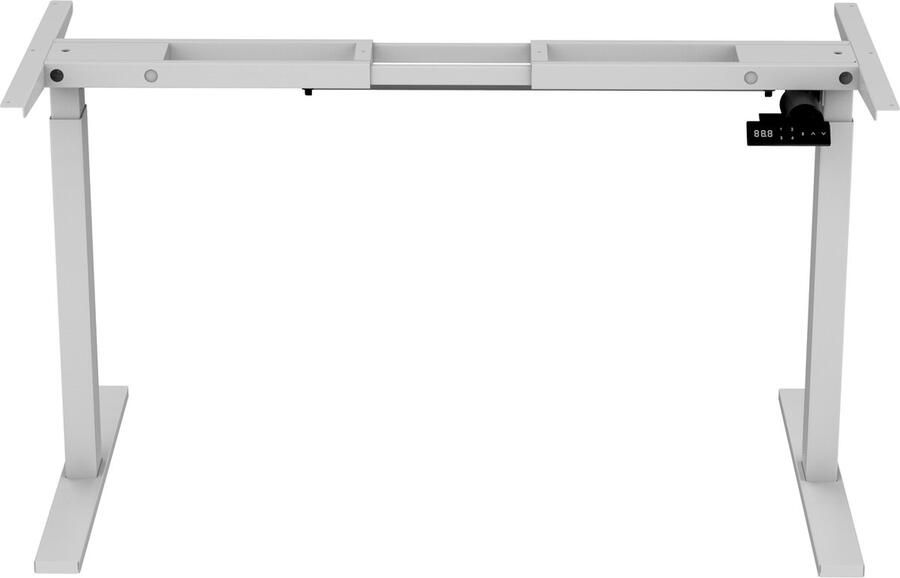 Stabureaus Zit Sta Bureau Frame Onderstel Elektrisch Hoogte 75-125 cm Verstelbaar in Hoogte en Lengte Wit met geheugenfunctie