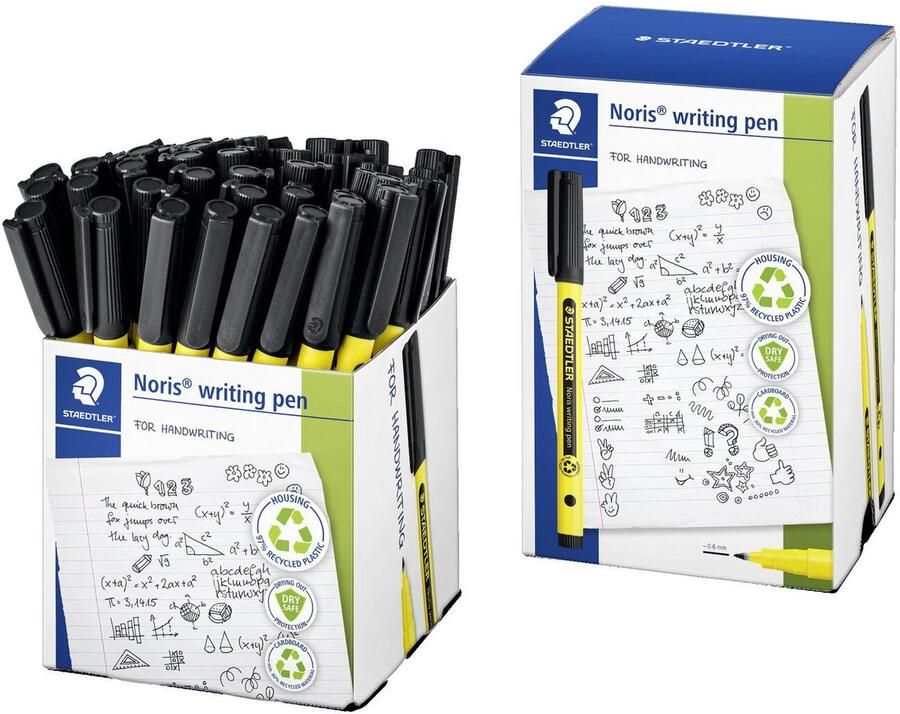 STAEDTLER Noris writing pen 307 Fineliner Zwart doos met 10 stuks - Foto 2