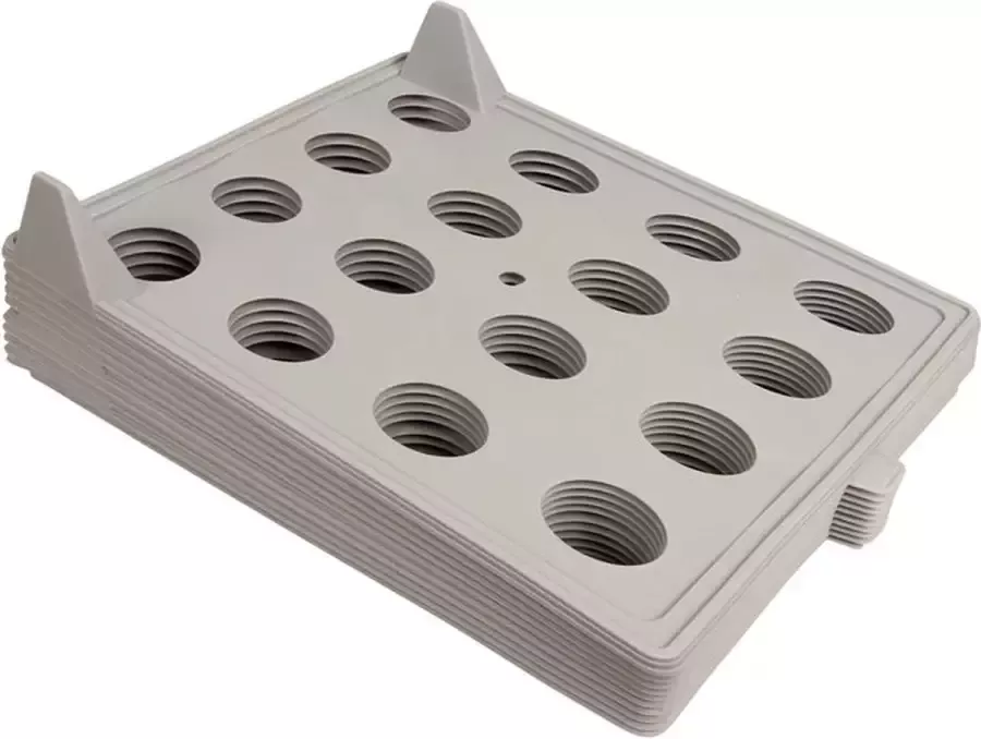 Stakki 100 stuks Kleding organizer Ruimtebesparend opbergsysteem Grijs