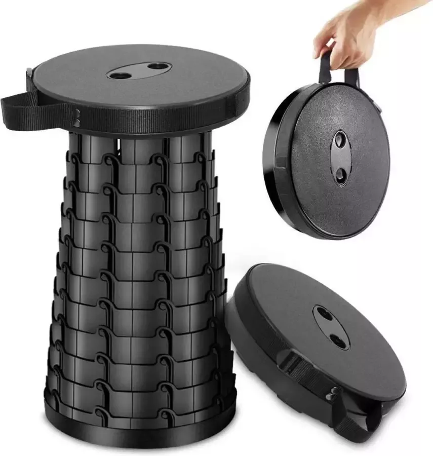 Stakki Opvouwbare kruk verstelbaar 45 cm Opvouwkrukje