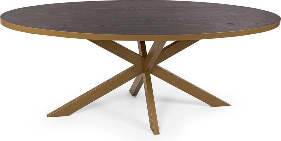 Stalux Eettafel Tafel Mees Duurzaam ontwerp Ruime tafel Hoogwaardige afwerking Bruin 240 cm