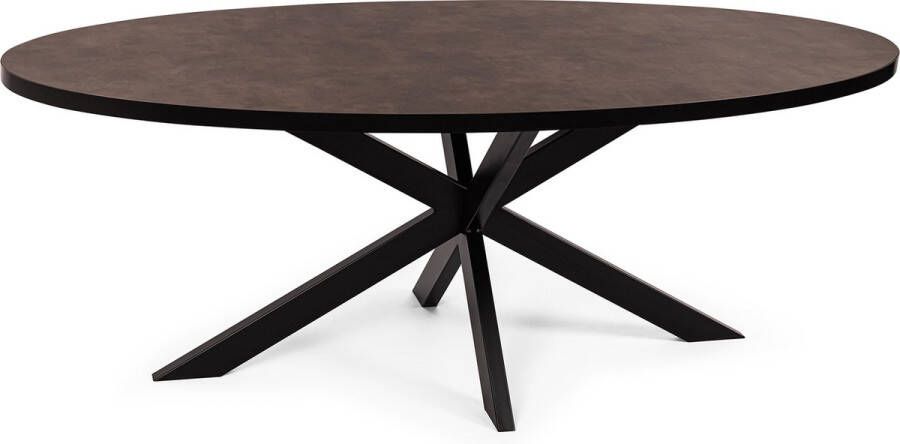 Stalux Eettafel Tafel Mees Tafel Mees Duurzaam Stijlvol Design Gemakkelijk te Reinigen Bruin 240 cm
