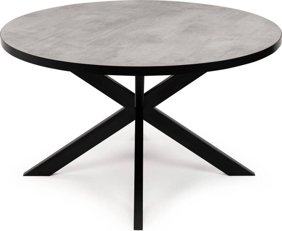 Stalux Ronde eettafel 'Daan' 120cm kleur zwart beton - Foto 2