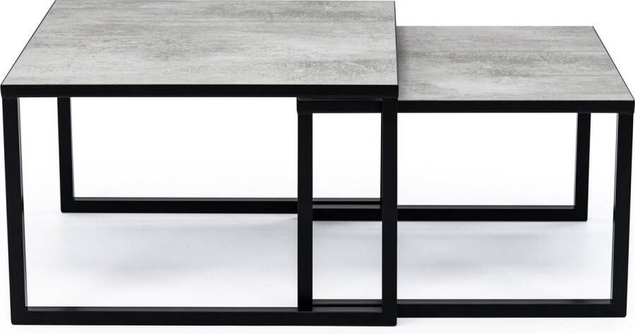 Stalux Salontafelset Set Lisa Duurzaam ontwerp Moderne uitstraling Eenvoudige montage Beton 65 cm