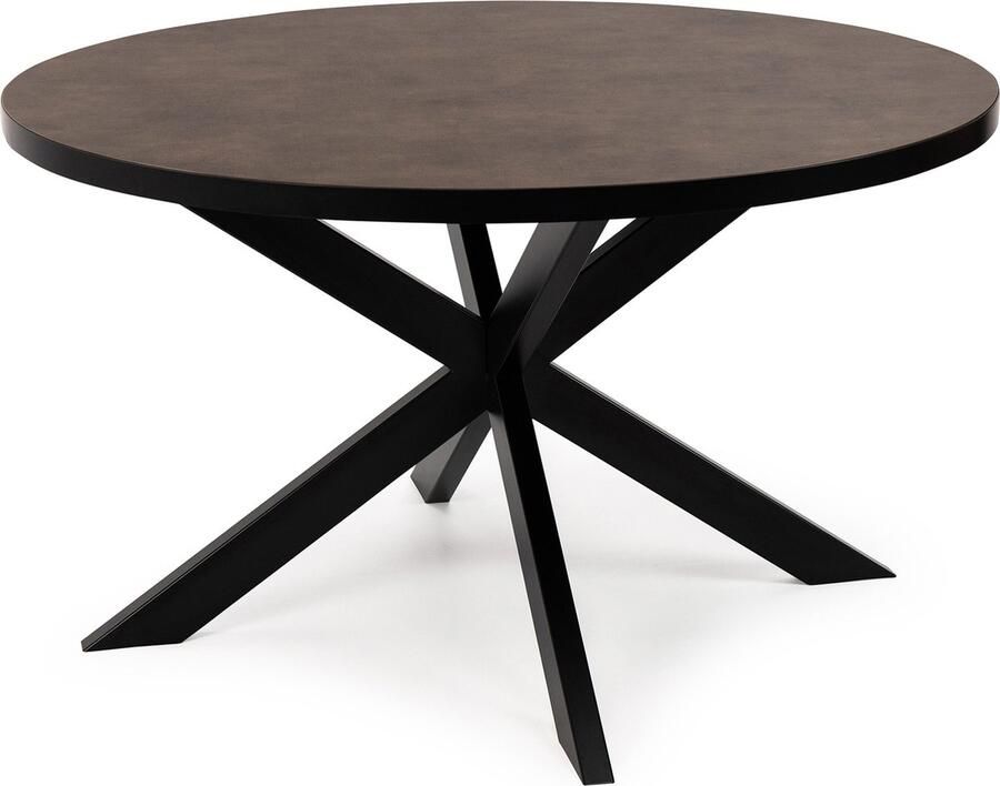 Stalux Eettafel Tafel Daan Stijlvol Design Duurzaam Materiaal Gemakkelijk Onderhoud Bruin 135 cm