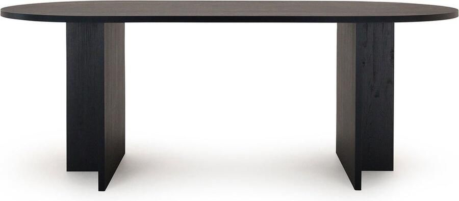 Stalux Eettafel Tafel Noa Duurzaam ontwerp Modern design Eenvoudige montage Zwart Eikenhout 200 cm - Foto 2