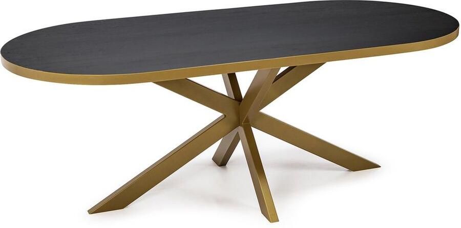 Stalux Eettafel Tafel Noud Duurzaam ontwerp Hoogwaardige kwaliteit Modern design Zwart Eikenhout 210 cm