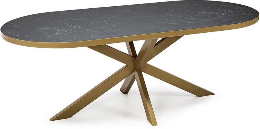 Stalux Eettafel Tafel Noud Luxe Design Duurzaam Materiaal Stijlvol Marmer Zwart 210 cm