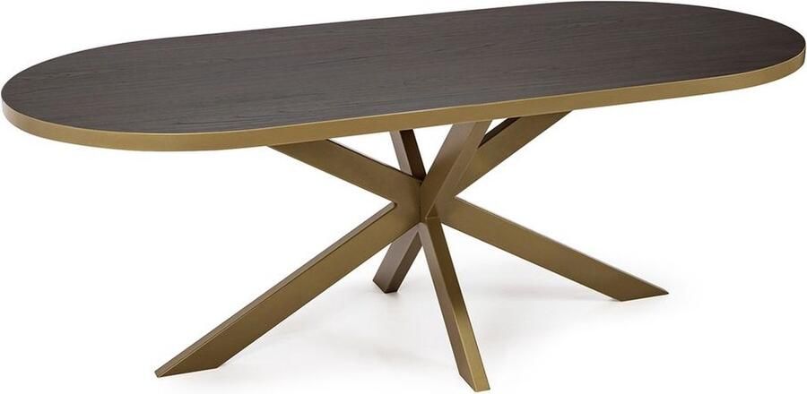 Stalux Eettafel Tafel Noud Robuust Design Duurzaam Materiaal Gemakkelijk te Monteren Bruin 180 cm