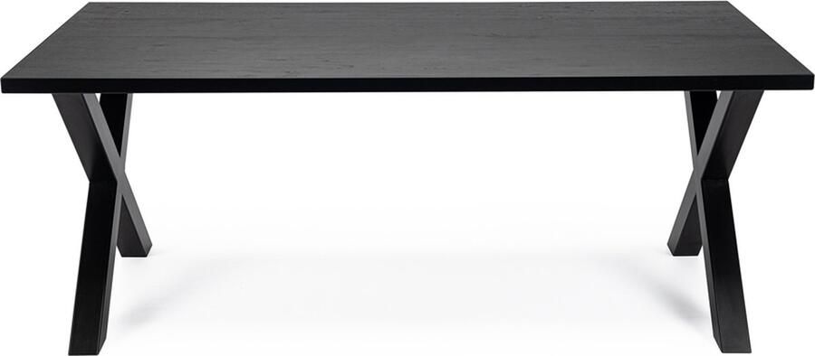 Stalux Eettafel Tafel Roos Duurzaam Modern Design Ruim Zwart Eikenhout 180 cm