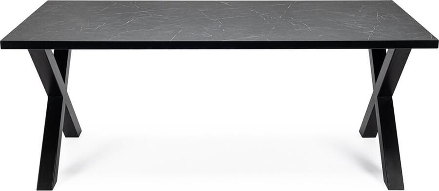 Stalux Eettafel Tafel Roos Luxe Design Duurzaam Materiaal Stijlvol Uiterlijk Zwart Marmer 180 cm - Foto 2