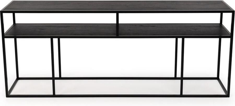Stalux Side-table Bijzettafel Teun Duurzaam Modern Design Eenvoudige Montage Zwart Eikenhout 200 cm
