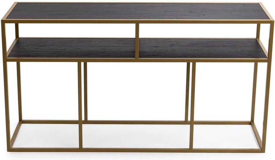 Stalux Side-table Bijzettafel Teun Duurzaam ontwerp Eenvoudige montage Stijlvol design Zwart Eikenhout 150 cm