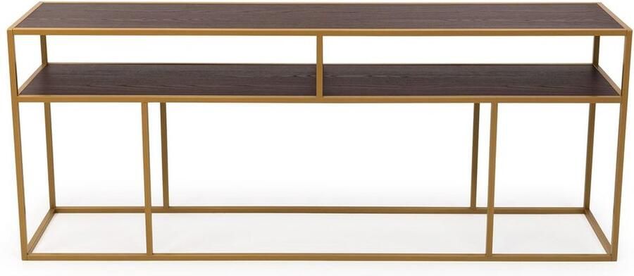 Stalux Side-table Bijzettafel Teun Uniek Design Duurzaam Materiaal Eenvoudige Montage Bruin Hout 200 cm