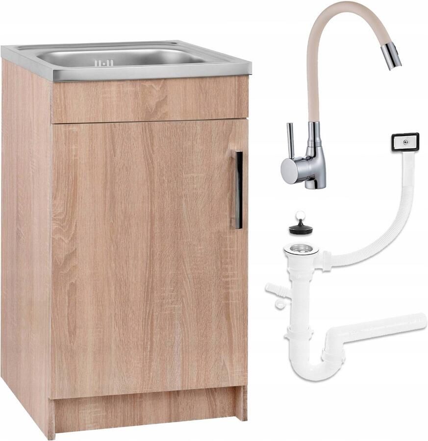 STAMAR Keukenkast 50x40 cm Afvoer Flexibel Eik Sonoma