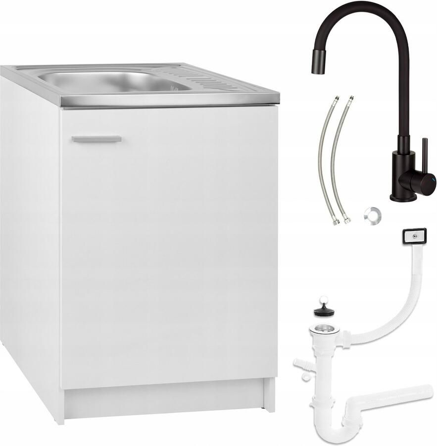 STAMAR Keukenkast 60x50 cm kraan afvoer Wit