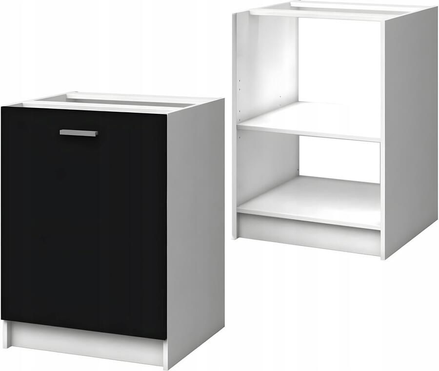 STAMAR Keukenkast 60x60 onderblad staand 1 deur plank Zwart