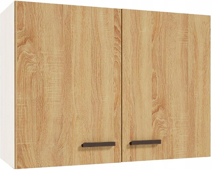 STAMAR Moderne Wandkeuken Kast 80 x 58 x 38 cm Handgrepen wandkast keuken Gouden