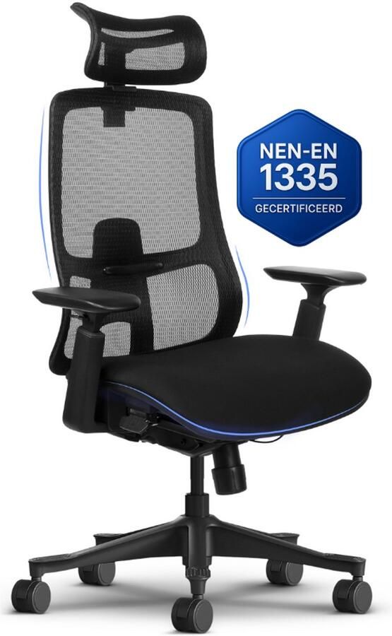 Stane Ergonomische Bureaustoel Office Chair Bureaustoelen voor Volwassenen Gamestoel Gamingsstoel NEN-EN1335 Gecertificeerd - Foto 2