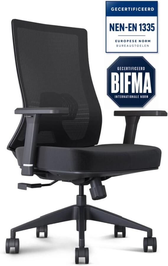 Stane Ergonomische Bureaustoel Office Chair Bureaustoelen voor Volwassenen Gamestoel Gamingsstoel NEN-EN1335 Gecertificeerd - Foto 3