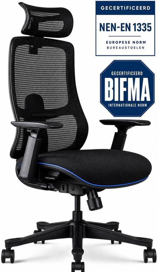 Stane Ergonomische Bureaustoel Office Chair Bureaustoelen voor Volwassenen Gamestoel Gamingsstoel NEN-EN1335 Gecertificeerd - Foto 3