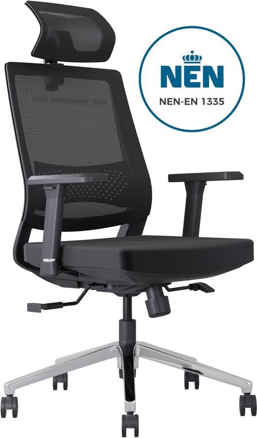 Stane Ergonomische bureaustoel – Verstelbaar – Gamingstoel – NEN-EN 1335 keurmerk extra lange hoofsteun 3 jaar garantie - Foto 5