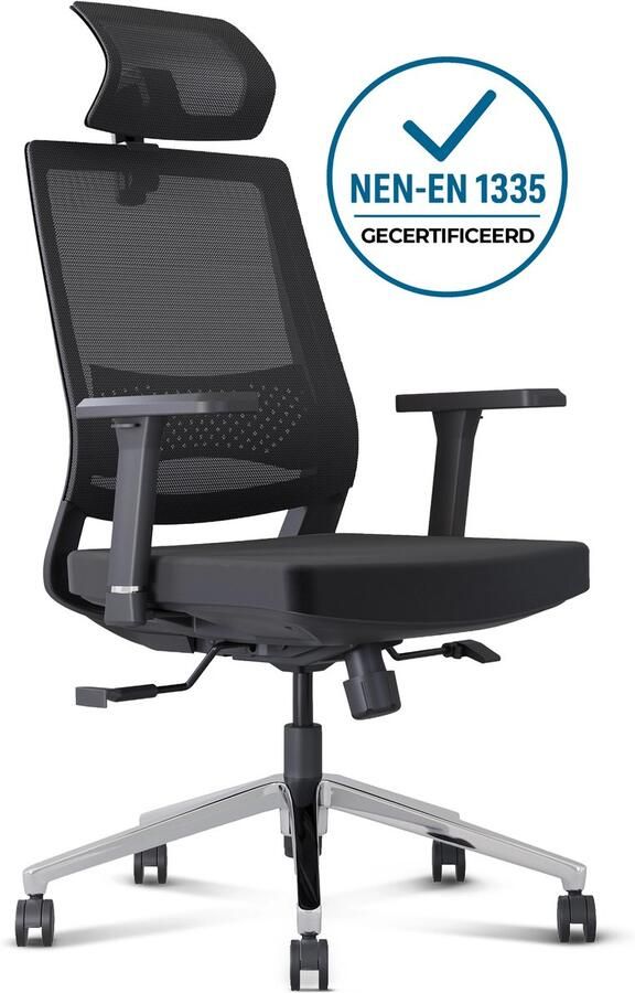 Stane Ergonomische bureaustoel – Verstelbaar – Gamingstoel – NEN-EN 1335 keurmerk extra lange hoofsteun 3 jaar garantie - Foto 3