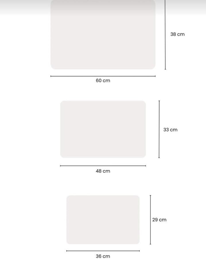 STAR&STER Salontafel Nesttafel Bijzettafelset set van 3 wit woonkamertafel