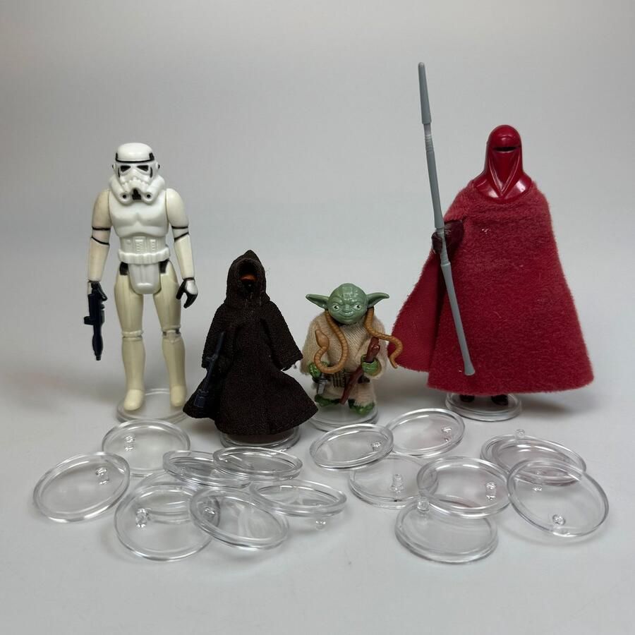 Star Stands Display stands voor vintage Star Wars figuren 1 inch 2 54 cm voetjes vitrine display transparant rond standaard voor presentatie verzamelobjecten vintage action figure accessoires 20 stuks