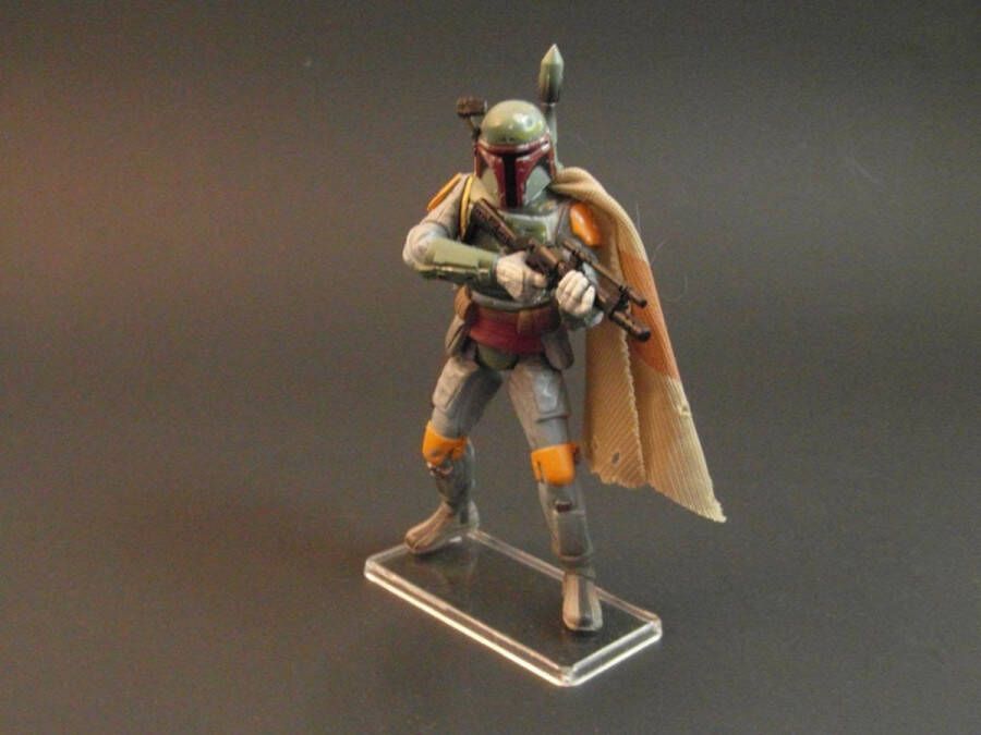 Star Stands Display stands voor moderne Star Wars figuren 2 inch 5.08 cm voetjes vitrine display transparant rechthoekig standaard voor presentatie verzamelobjecten modern action figure accessoires 20 stuks - Foto 2