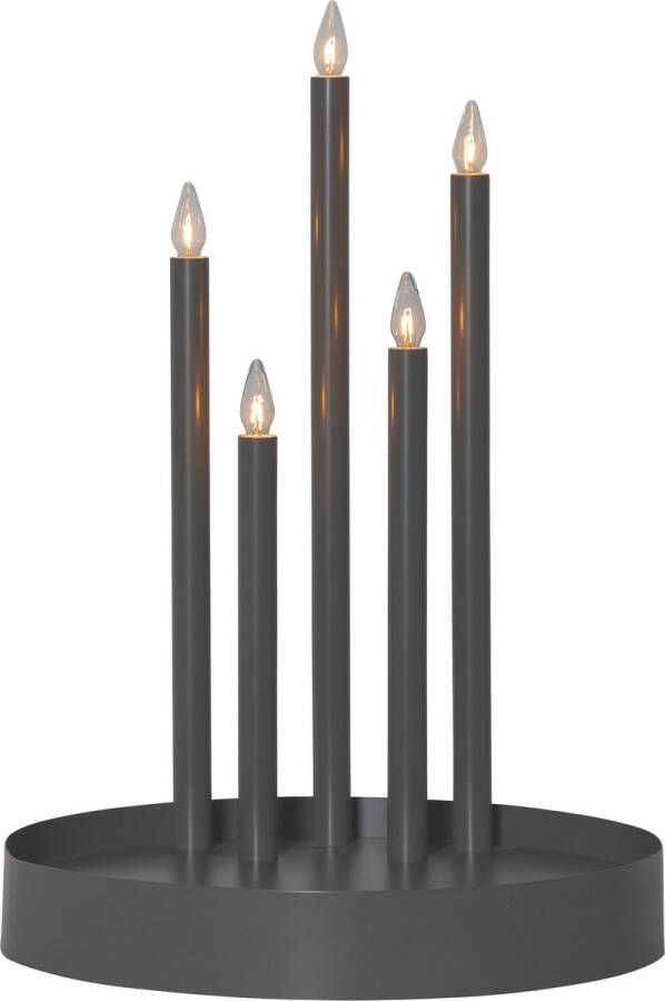 Star Trading Kersttafeldecoratie Decoratief dienblad Raamkandelaar Kerst Dienblad Rond Verlichte kerstraamdecoratie Decoratie Kerst Raamverlichting Kerstdecoratie| dienblad decoratie