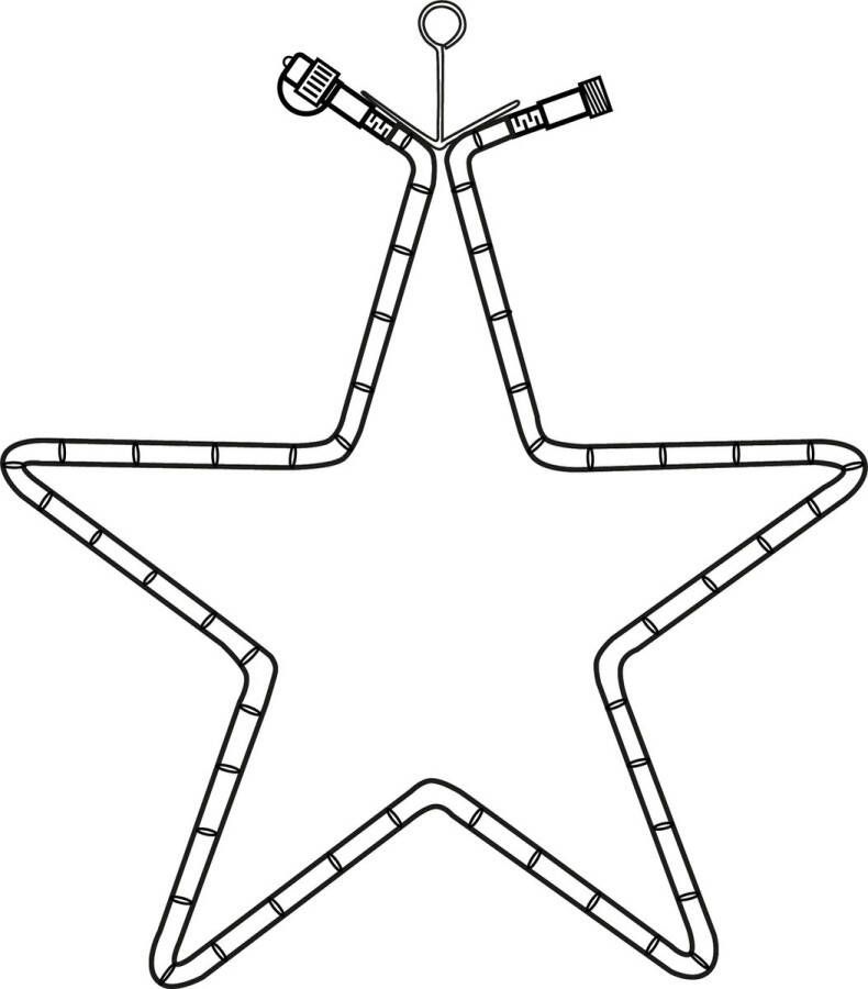 Star Trading LED ijspegellichtketting 2 m voor verlichtingssysteem 24 ijzel lichtketting zwart voor buiten 98 LED's warm wit IP44