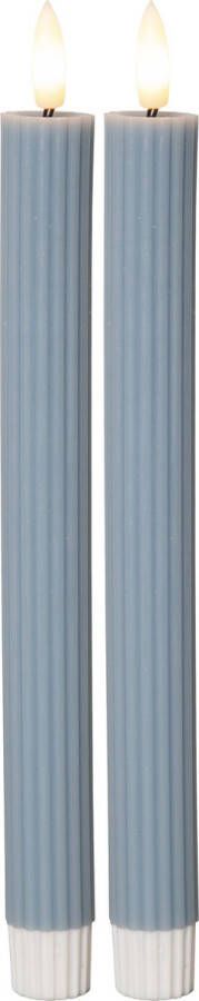 Star Trading LED kandelaar vlam streep set van 2 gemaakt van was