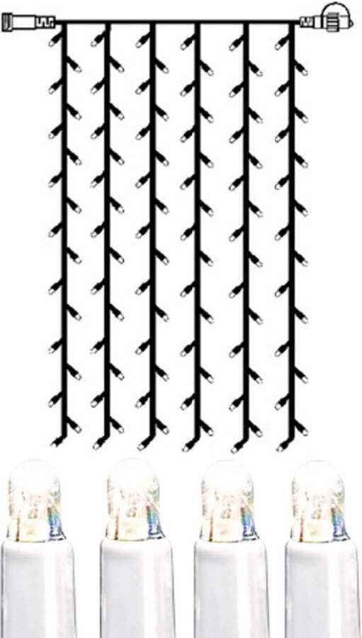 Star Trading LED-lichtgordijn 1x2 m voor LED-verlichtingssysteem lichtketting wit voor buiten 102 LED's koel wit IP44
