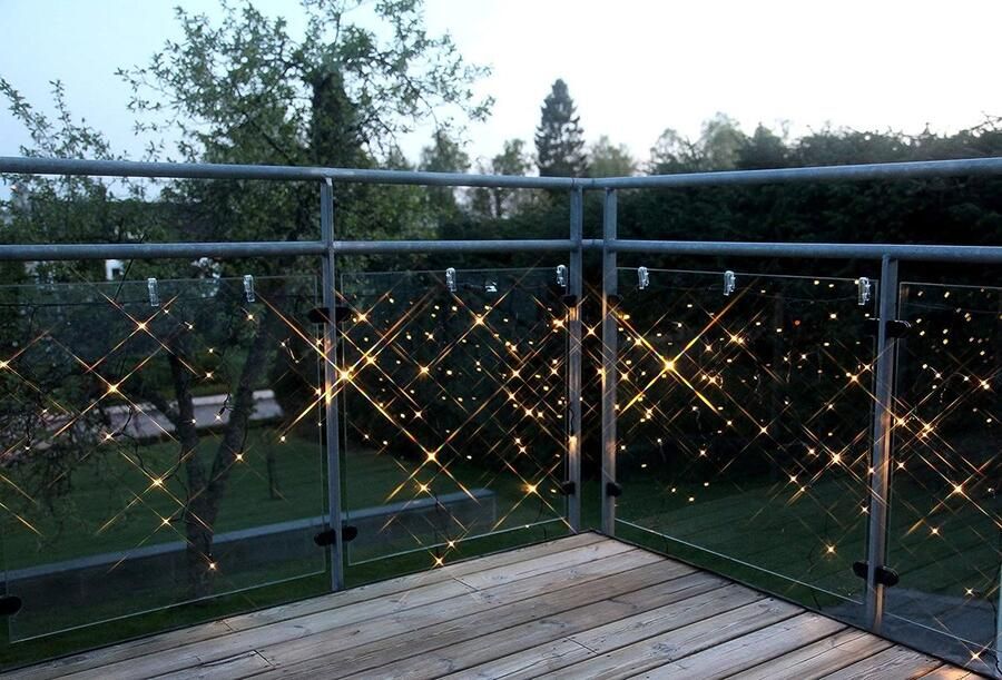 Star Trading LED ijspegellichtketting 2 m voor verlichtingssysteem 24 van ijzel lichtketting zwart voor buiten 98 LED's warm wit IP44