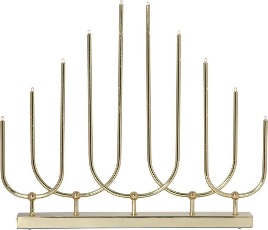 Star Trading Kandelaar Novum Messing 46cm breed incl. 10x lamp 0.6W