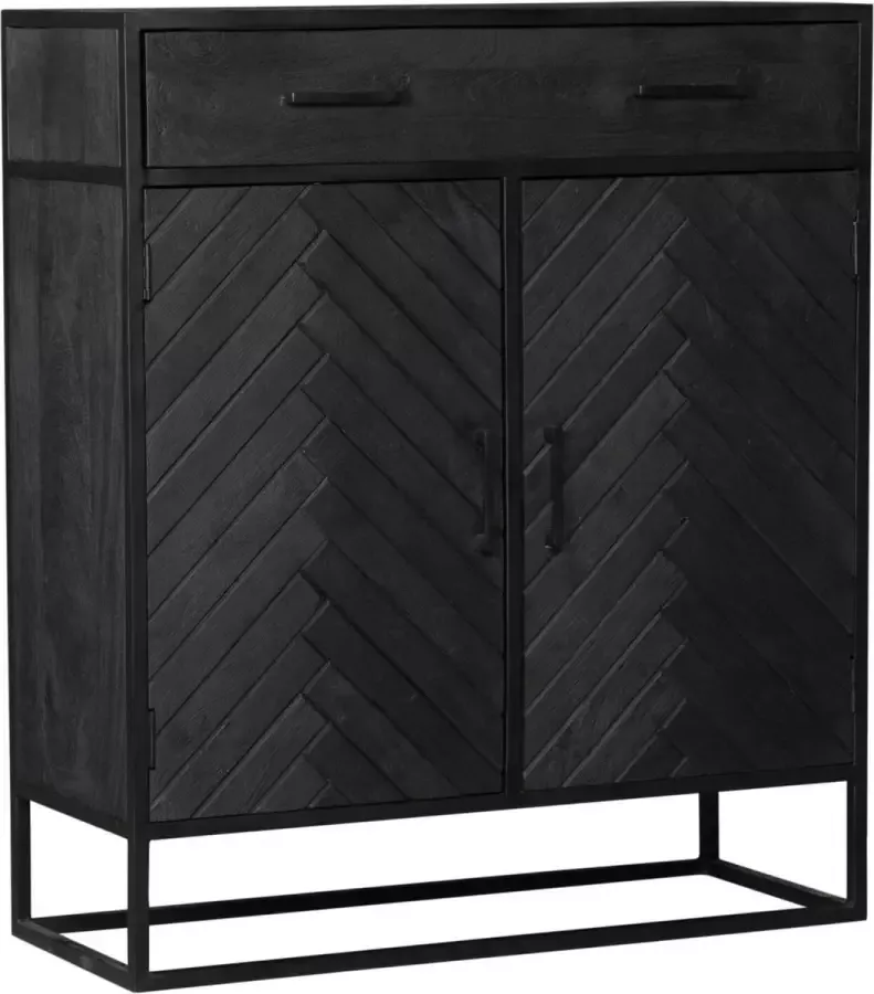 Starfun Kabinet zwart new york mangohout 100 x 100 x 115(h) cm