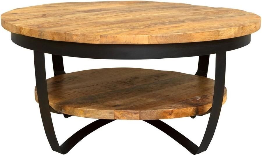 Starfun Salontafel naturel paras rond mangohout 43(h) x ø90 cm