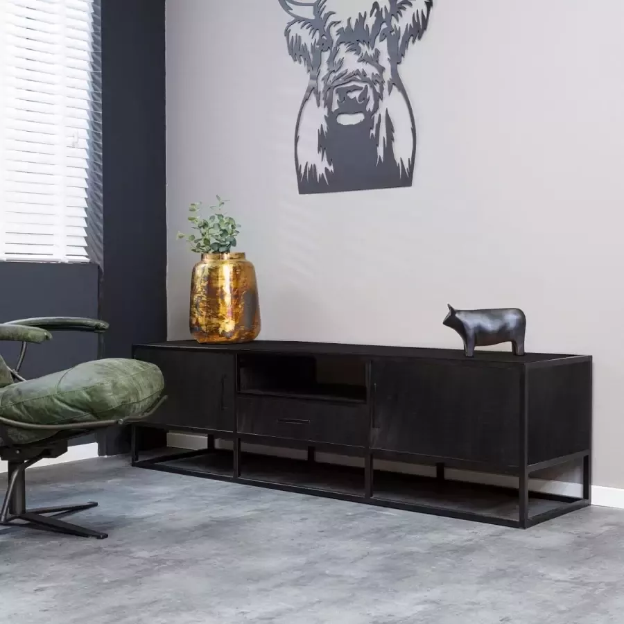 Starfurn Tv meubel Denver Black 180 cm | Mangohout en staal|STF-8707 - Foto 2