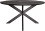 Starfurn Eetkamertafel Daan Eettafel zwart rond houten tafel 120 cm - Thumbnail 4