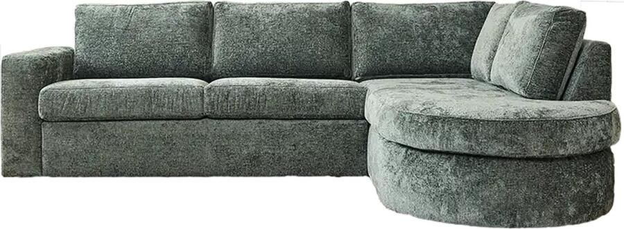 Starfurn MySofa Alma | Green | 2 5 zits + Divan Rechts | 5 jaar garantie-MYS-Alma-TR21R