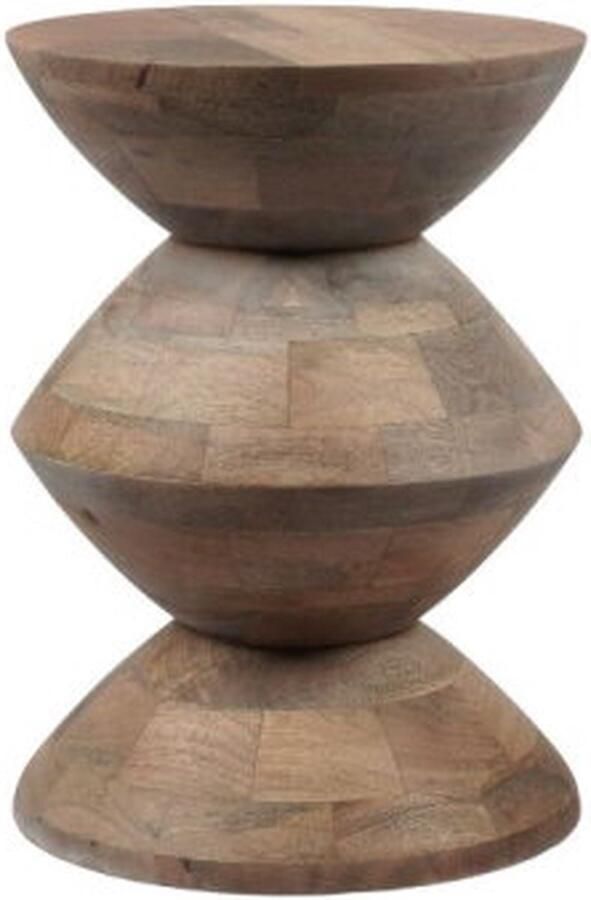 Starfurn Bijzettafel Abel Rond Naturel Hout 33x33x45cm - Foto 2