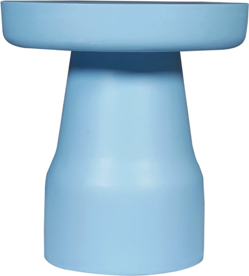 Starfurn Bijzettafel Drum Rond Blauw Hout 40x40x42cm - Foto 2